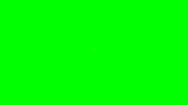 Animated question mark on green screen background representing uncertainty  confusion  or curiosity in visuals.