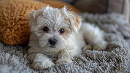 Obraz premium perro, maltés, terrier, blanco, cachorro, mascota, animal, cuca, canino