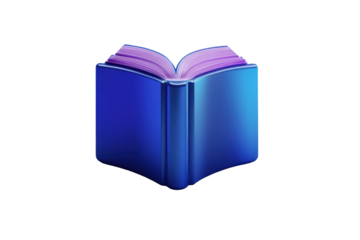 Open book with gradient colors shows knowledge, learning, and education through reading and studying for personal and professional growth