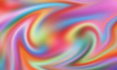 Obraz premium Vibrant abstract painting with swirling rainbow colors, creating a dynamic and eyecatching visual texture, perfect for modern design and artistic backgrounds
