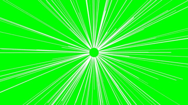 Dynamic speed line animation on green screen background with motion streaks  energy visuals  and action effect design.