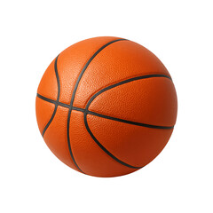 Realistic Orange Basketball Transparent PNG Isolated Object