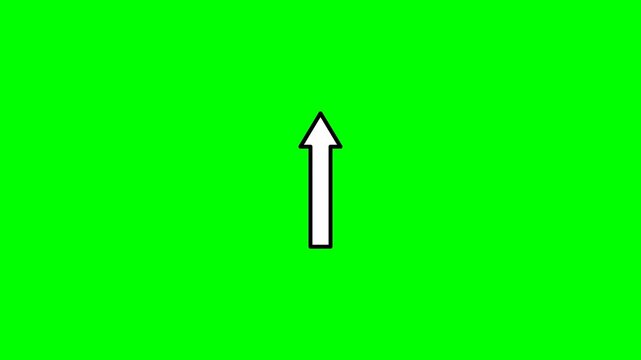 arrow on a Green Screen background