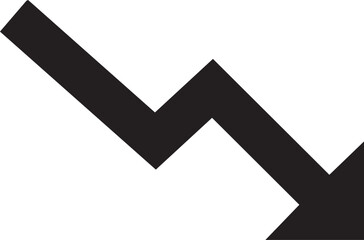 Downward Trending Arrow Icon Decline Chart Vector