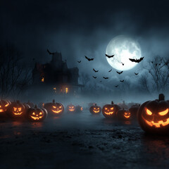 Halloween celebration, ghosts, Halloween lemur, Halloween greeting cards, pumpkin, candy carriage, witch