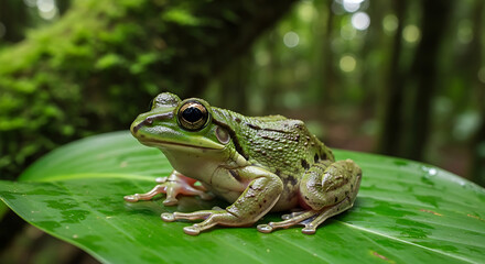 Obraz premium frog on the grass