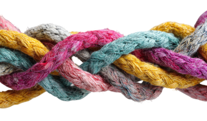 Intertwined colorful ropes (5)