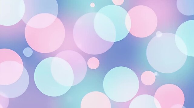Soft pastel bokeh circles floating in dreamy abstract background