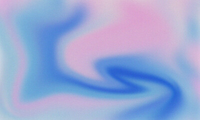 Abstract grainy texture background with a gentle swirl of blue and pink hues, creating a soft and dreamy effect, perfect for adding a touch of whimsy to designs