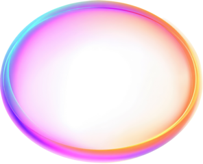 Abstract circular graphic with vibrant gradient colors