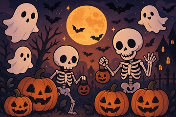 cartoon halloween backround 