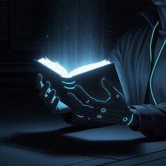 human hand holding a digital tablet