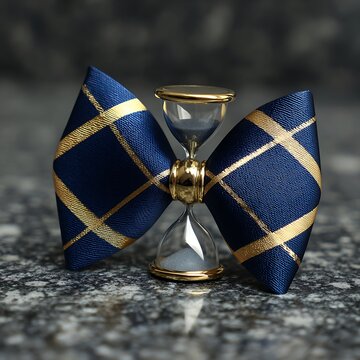 hourglass on a blue background