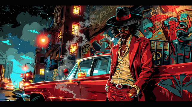 Car Accident on Road with Two Vehicles