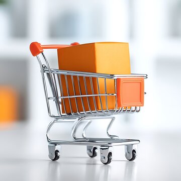 shopping cart on a white background