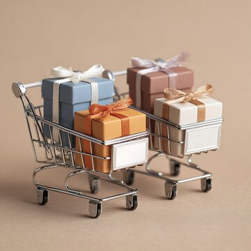 shopping cart with gifts