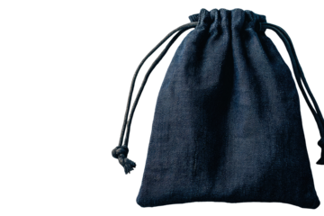 Dark navy drawstring pouch