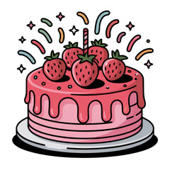 cake with strawberry