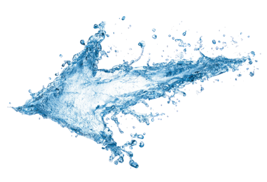 Abstract water splash in arrow shape