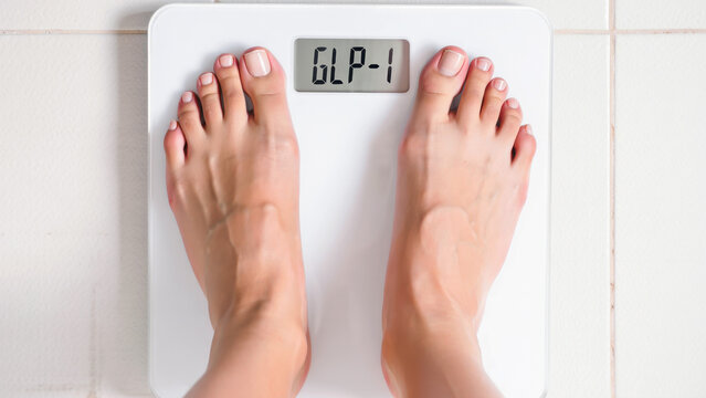 GLP-1 weight loss, hormone therapy, appetite control, metabolism regulation, obesity treatment, glucose balance, body weight management, fat reduction, scale reading, health concept