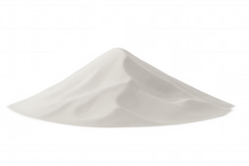 Realistic pile of white sand with a transparent background, perfect for adding a touch of beach to any design