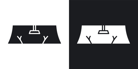 Windscreen icons vectors in solid black and white style