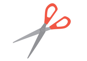 赤い持ち手のハサミ