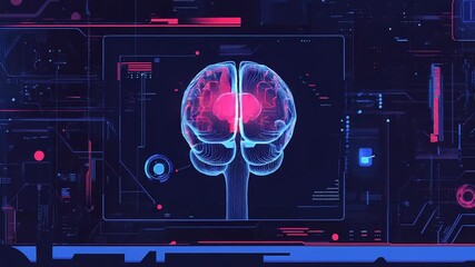 Artificial intelligence processing data in digital brain interface - Powered by Adobe
