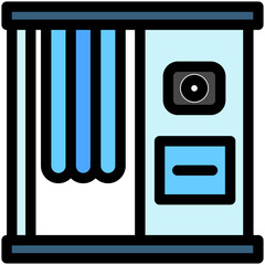 Photo Booth Icon Relate To Commerce, Shopping And Mall, Use For Modern Concept, Ui, Ux Web And App Development.