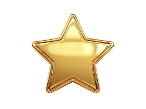 Shiny golden star award icon isolated on black background, Isolated On white, Png Transparent
