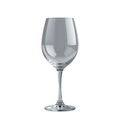 Refined Elegance: Empty Wine Glass on a Light Gray Background