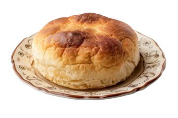 Homemade pao de Queijo Cheese Rolls on Plate – Transparent Background