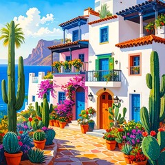 Coastal Mediterranean houses
