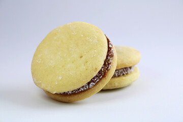 Artisanal Alfajor filled with caramel sauce