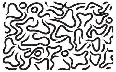 Abstract black lines on white background
