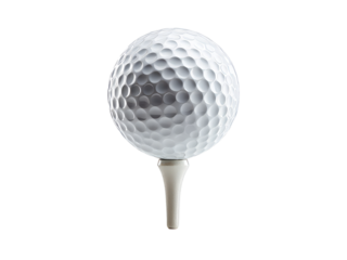 Golf ball on tee isolated on black background, Isolated On white, Png Transparent