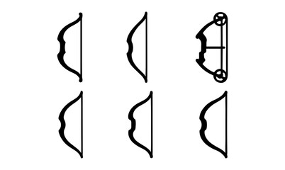 Collection of bow designs: traditional and compound silhouettes