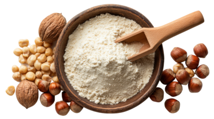 Baking essentials hazelnut flour kitchen food photography bright