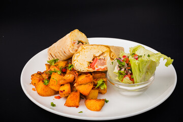 salad with chicken and vegetables
