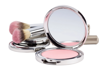 Makeup application event vanity table beauty products indoor close-up