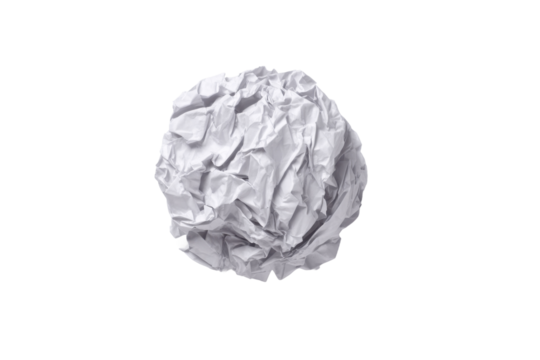 Crumpled paper ball office desk still life indoor close-up waste