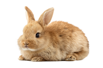 Cute rabbit sitting on animal photography studio