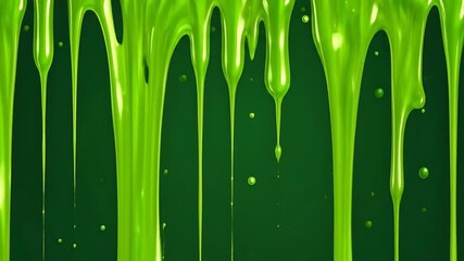 Green slime dripping close up - Powered by Adobe