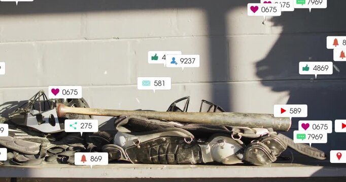 After one second alert bubbles popping up on catcher gear and bat fading showing engagement cycle