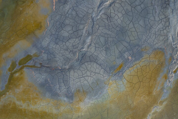 Pollution of land and water after industrial wastewater treatment, mining industry