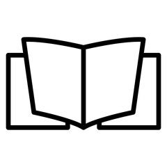 Open Bookvector line icon design 