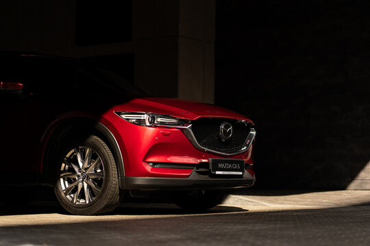 red Mazda CX-5. Kiv, Ukraine, 2021