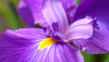 Close-up of a vibrant purple iris flower