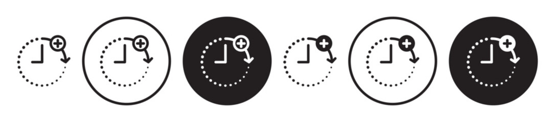 Extra hours Icon collection for ui on white background