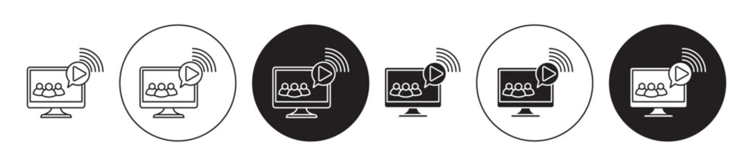 Webinar Icon collection for ui on white background